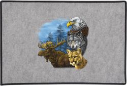 Moose, Eagle, Wolf, Bobcat Door Mat