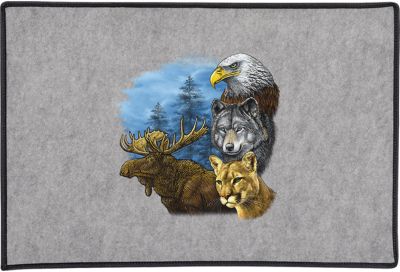 Moose, Eagle, Wolf, Bobcat Door Mat