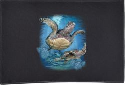 2 Sea Turtles Door Mat