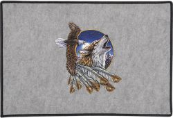 Wolf and Eagle Door Mat
