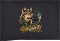 Gray Wolves Door Mat