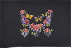 Butterflies and Roses Door Mat