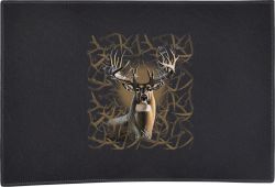 Wild Life Night Buck Door Mat