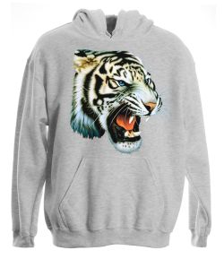 White Tiger Pullover Hooded Sweatshirt