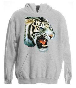White Tiger Pullover Hooded Sweatshirt