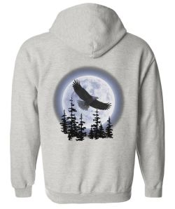 Eagle Moon Zip Up Hooded Sweatshirt
