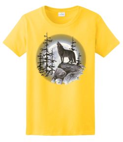 Wolf Moon Standing Ladies Tee