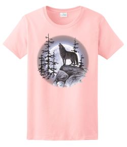 Wolf Moon Standing Ladies Tee