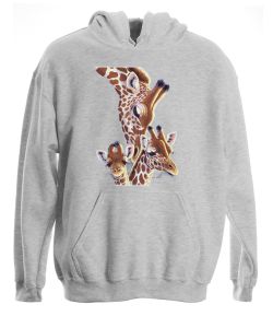 Nudge from Mother Giraffe Pullover Hooded Sweatshirt