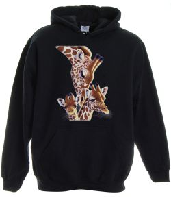 Nudge from Mother Giraffe Pullover Hooded Sweatshirt