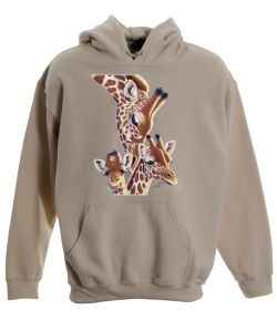 Nudge from Mother Giraffe Pullover Hooded Sweatshirt