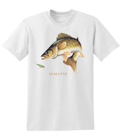 Walleye Combination 50/50 Tee (White) | Identi Card Co