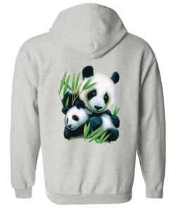Panda and Cub Zip Up Hooded Sweatshirt
