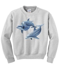 Three Dolphins Crew Neck Sweatshirt - MENS Sizing