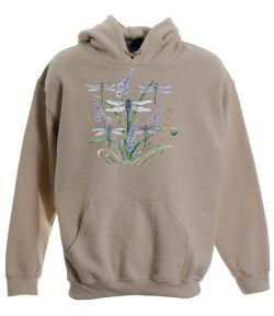 Dragonfly Lace Pullover Hooded Sweatshirt