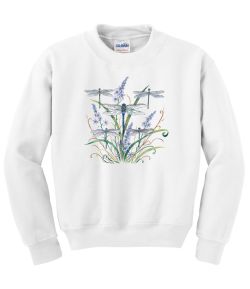 Dragonfly Lace Crew Neck Sweatshirt