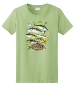 Phantoms Saltwater Fish Ladies Tee