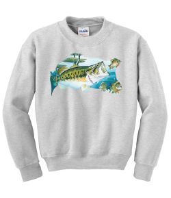 Large Mouth Bass Crew Neck Sweatshirt