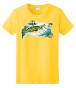 Large Mouth Bass Ladies Tee