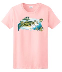 Large Mouth Bass Ladies Tee