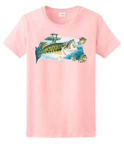 Large Mouth Bass Ladies Tee