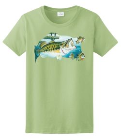 Large Mouth Bass Ladies Tee