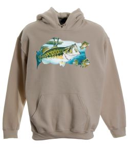 Large Mouth Bass Pullover Hooded Sweatshirt