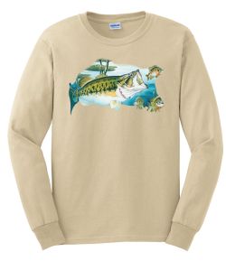 Large Mouth Bass Long Sleeve T-Shirt