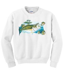 Large Mouth Bass Crew Neck Sweatshirt - MENS Sizing