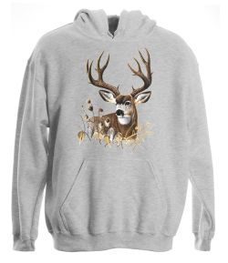 Fall Buck Pullover Hooded Sweatshirt