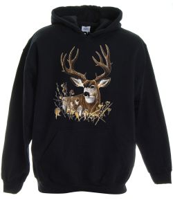 Fall Buck Pullover Hooded Sweatshirt