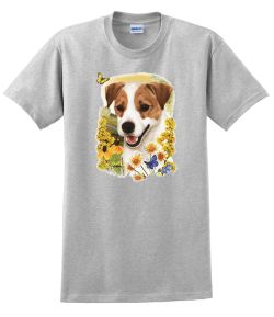 Jack Russell Terrier Floral T-Shirt