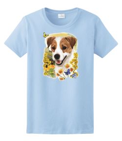 Jack Russell Terrier Floral Ladies Tee