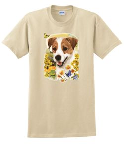 Jack Russell Terrier Floral T-Shirt