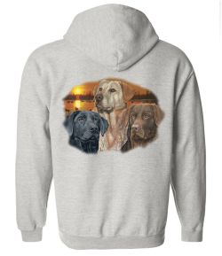 Sunset Labrador Retrievers Zip Up Hooded Sweatshirt
