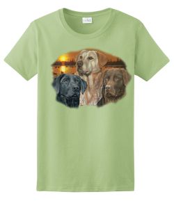 Sunset Labrador Retrievers Ladies Tee