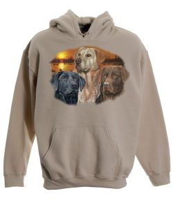 Sunset Labrador Retrievers Pullover Hooded Sweatshirt