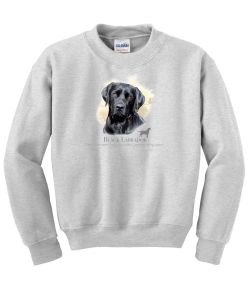 Black Labrador Head Crew Neck Sweatshirt - MENS Sizing