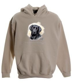 Black Labrador Head Pullover Hooded Sweatshirt