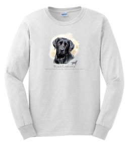 Black Labrador Head Long Sleeve T-Shirt