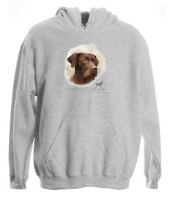 Chocolate Labrador Head Pullover Hooded Sweatshirt