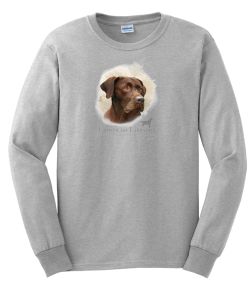 Chocolate Labrador Head Long Sleeve T-Shirt