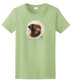 Chocolate Labrador Head Ladies Tee