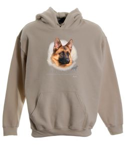 German Shepherd Head Pullover Hooded Sweatshirt