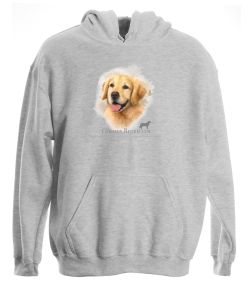 Golden Retriever Head Pullover Hooded Sweatshirt