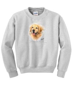 Golden Retriever Head Crew Neck Sweatshirt - MENS Sizing