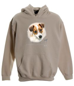 Jack Russell Head Pullover Hooded Sweatshirt