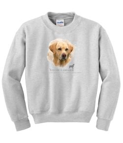 Yellow Labrador Head Crew Neck Sweatshirt - MENS Sizing