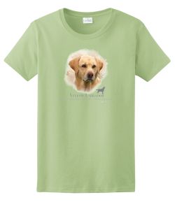 Yellow Labrador Head Ladies Tee