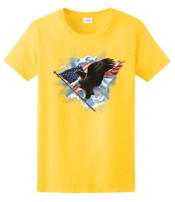 Patriotic Flying Eagle Ladies Tee